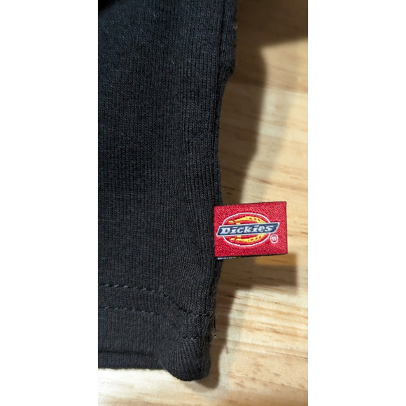 Dickies Racing Black Crew Neck Short Sleeve Tee Retro Crop Top T-shirt Juniors L - Picture 7 of 8